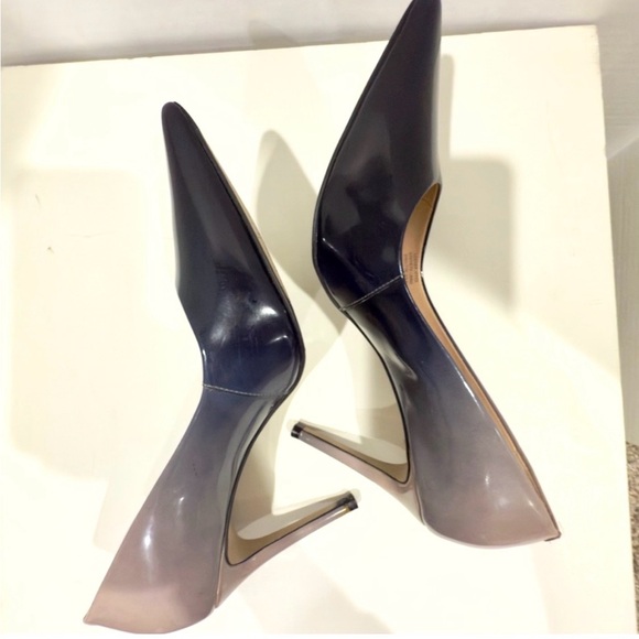 Carvela Kurt Geiger Women's Black Alison Ombre Patent Court Shoes Heels Size 8.5 - Picture 5 of 11